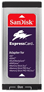 SanDisk ExpressCard - Express Card adapter (Support SDHC, MMC, SD, MS Duo, MS PRO Duo, MM Plus, Memory Stick PRO-HG DUO)