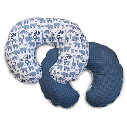 Boppy Microfiber Nursing Pillow Slipcover, Blue Zoo