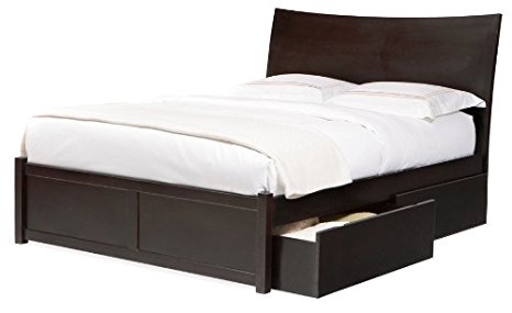 Atlantic Furniture - King Milano Bed w/ Flat Panel Footboard in Espresso