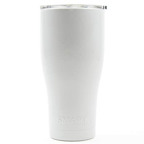 Tumbler 32 oz White - Ultra-Tough Double Wall Stainless Steel Premium Insulated Cup - Ultimate Set - Leak-Proof   Sliding Lid   Straw   Brush   Gift Box White