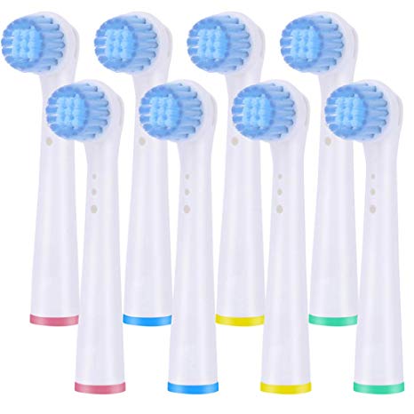 Sekmet Replacement Brush Heads Refill for Oral-B,Toothbrush Heads With Covers Compatible With Oral-B Pro 1000, 7000 SmartSeries, Pro 500, Pro 1500, Pro 8000,for Kids, 8 Packs Separate Sealed Package