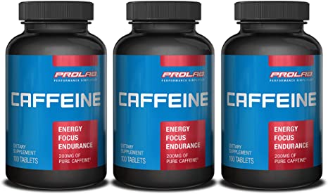 Prolab Caffeine Tablets 100 Count (Pack of 3)