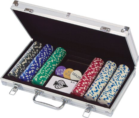 300 Ct Poker Chips 115 gram in Aluminum Case styles will vary