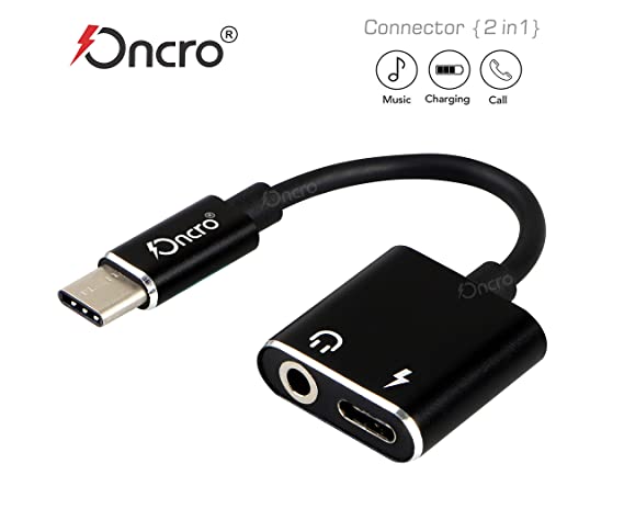 ONCRO® Trending Type C to 3.5mm Aux Headphone Splitter Adapter Jack & Charging Jack Converter for 1 Plus (Not for Data Transfer)