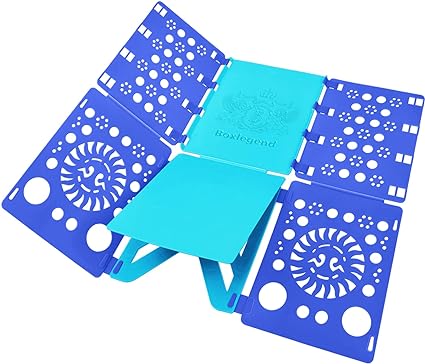 BoxLegend Shirt Folding Board t Shirts Clothes Folder Durable Plastic Laundry folders Folding Boards (Blue & Turquoise)