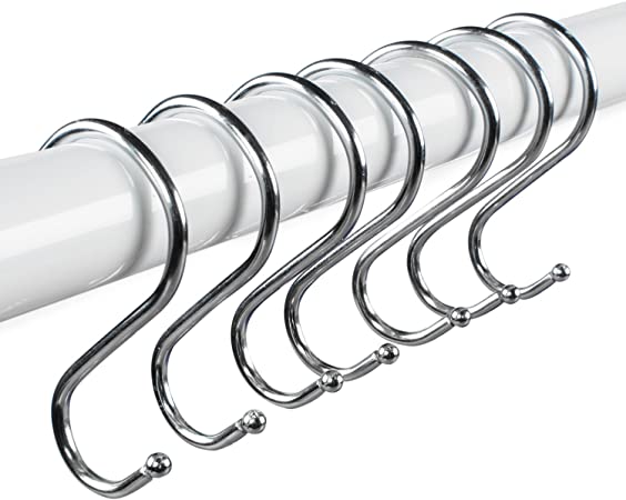 S Hooks 3" Heavy-Duty Stainless Steel Kitchen Hooks for Hanging Pans Pots Bags Towels Clothing (12 Pack)