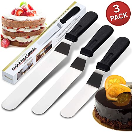 ORBLUE Angled Metal Icing Spatula 3-Pack