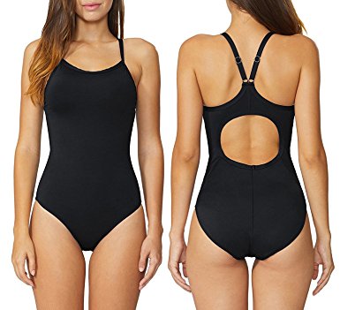FOMONGYI Womens One Piece Beach Swimsuit With Adjustable Strap Athletic Bathing Suit