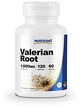 Nutricost Valerian Root Capsules (1000mg) 120 Capsules - Gluten Free and Non-GMO