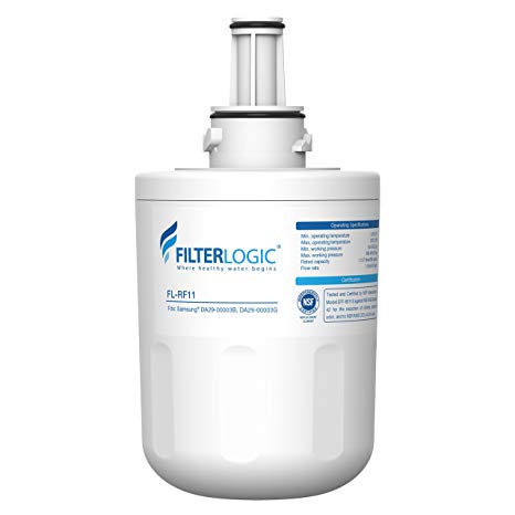 FilterLogic DA29-00003G Replacement Refrigerator Water Filter, Compatible with Samsung DA29-00003G, DA29-00003B, RSG257AARS, RFG237AARS, DA29-00003F, HAFCU1, RFG297AARS, RS22HDHPNSR, WSS-1, WFC2201