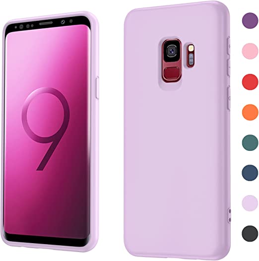 LeYi for S9 Phone Case, Soft Silicone Ultra Slim Shockproof Protective Case with Anti-Scratch Microfiber Lining, 3 Layers Full Covered Soft Gel Rubber Case Cover for Samsung Galaxy S9, Purple