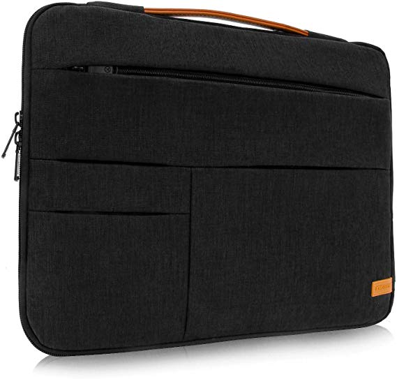 15.6 inch Laptop Sleeve 360° Protective Laptop Sponge Protection Hand Bag Compatible with 15” -15.6” Dell HP Acer Asus Lenovo Notebook, Lenovo/MSI GS73VR Pro/Travel Briefcase Bag (BK)