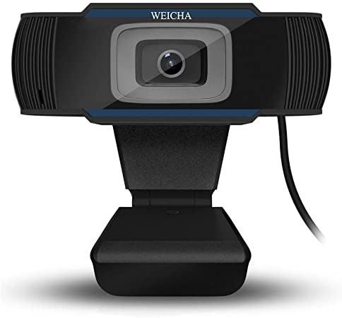 1080P HD 5 Million Pixels Webcam with Microphone, Webcam for Conferencing, Laptop or Desktop Webcam, USB Computer Camera for Mac, Free-Driver Installation Fast Autofocus Blue