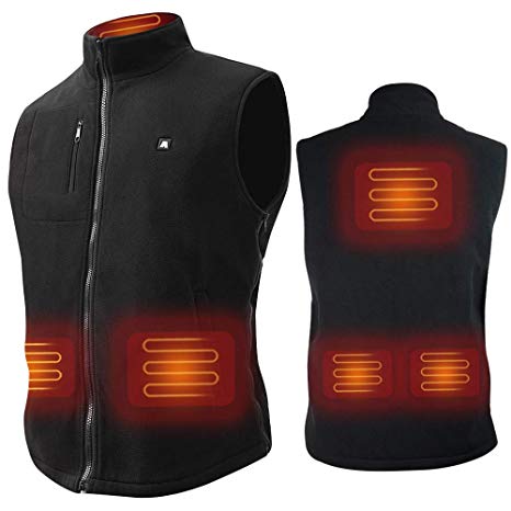 ARRIS Heated Vest Size Adjustable 7.4V Battery Electric Warm Vest for Hiking Camping