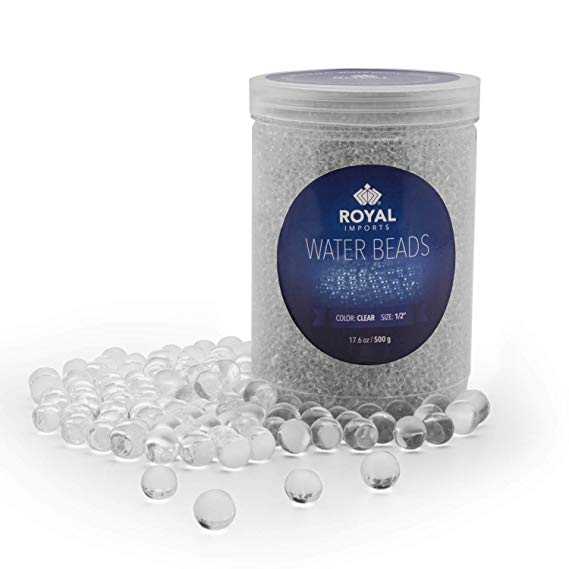 Royal Imports 20,000 Water Beads Vase Filler, Clear Gel Pearls Jelly Balls for Centerpieces, Weddings, Parties, Decorations (500 Gram - Makes 16 Gallons)