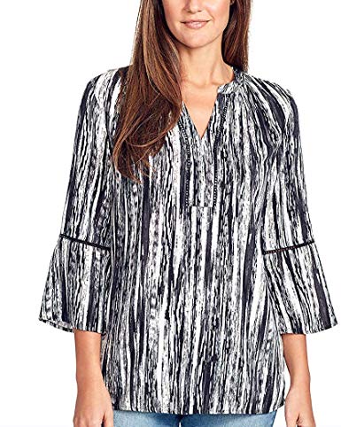 Gloria Vanderbilt Women's Nova Flutter Sleeve Blouse