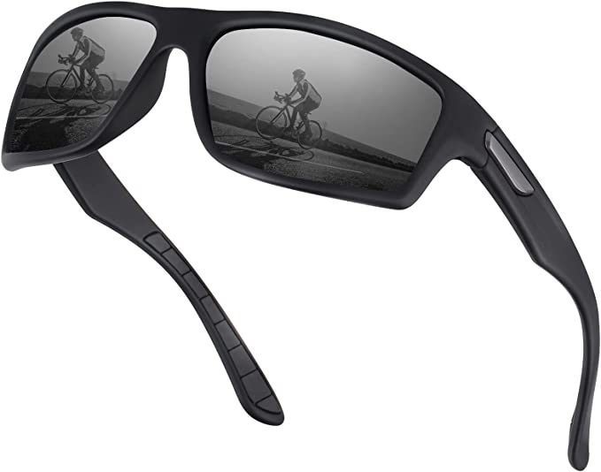 WASAIKKU Polarized Sports Sunglasses for Men Baseball Cycling