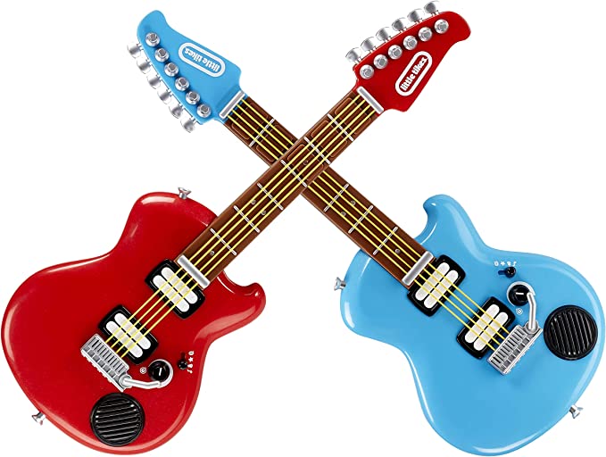 Little Tikes My Real Jam™ Twice The Fun Guitar™, Two Toy Electric Guitars with Cases and Straps, 4 Play Modes, and Bluetooth® Connectivity - for Kids Ages 3