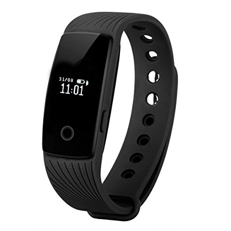 Fitness Tracker, YAMAY Pedometer Watch Smart Bracelet Band Wristband Bluetooth for Android iPhone Activity Tracker Call / Text Notification Alarm Sleep Monitor for Walking Running Women Men