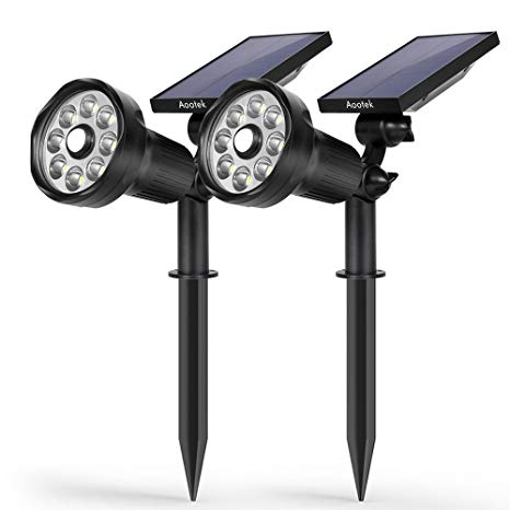 New 3rd Generation Motion Sensor Solar Spotlight 8 LED Adjustable 3-in-1 Lighting Auto On/Off Waterproof Outdoor Landscape Lighting Security for outside Patio Yard Garden Driveway