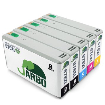JARBO 1Set 1BK 5 Pack Replacement For Epson 676XL Ink Cartridge(Black Cyan Magenta Yellow) Compatible With Epson Workforce Pro WP-4530 WP-4020 WP-4540 WP-4520 WP-4590 WP-4010 WP-4023 WP-4533 WP-4090