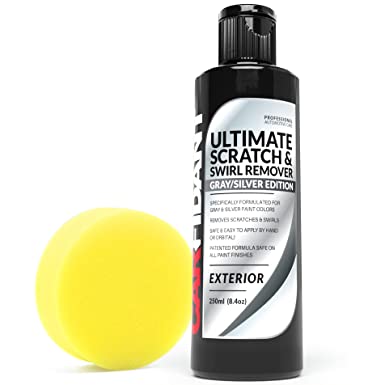 Carfidant Scratch and Swirl Remover for Gray & Silver Paints - Ultimate Car Scratch Remover - Polish & Paint Restorer - Easily Repair Paint Scratches, Scratches, Water Spots! Car Buffer Kit