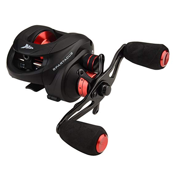 KastKing Spartacus Baitcasting Fishing Reel Ultra Smooth 17.5 LB Carbon Fiber Drag, 6.3:1 Gear Ratio,11   1 Shielded Ball Bearings, Rubber Cork Handle Knobs