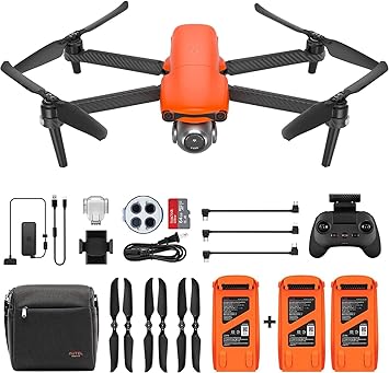 Autel Robotics EVO Lite Premium Bundle, 2023 NEWEST 4-Axis Gimbal Quadcopter for True Vertical Shot, 1/1.28 CMOS Sensor with RYYB HDR Camera, ISO64000 Moonlight Algorithm, PDAF CDAF Focus, 12km HD Transmission, 40min Flight Time, No Geofencing (Autel Orange)