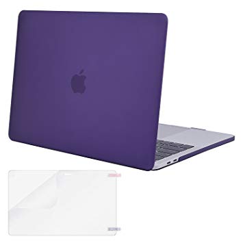 Mosiso MacBook Pro 13 Case 2017 & 2016 Release A1706/A1708, Plastic Hard Case Shell Cover with Screen Protector for Newest Macbook Pro 13 Inch with/without Touch Bar/Touch ID, Ultra Violet