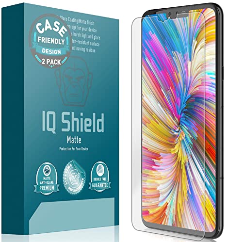 IQ Shield Matte Screen Protector Compatible with LG V40 ThinQ (Case Friendly)(2-Pack) Anti-Glare Anti-Bubble Film