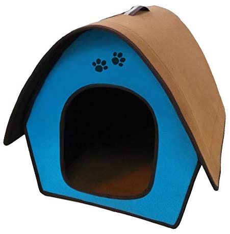 Penn-Plax ZH3 Dog Zipper House with Curved Roof, Blue