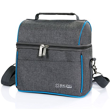 Lifewit Insulated Lunch Bag for Men / Women / Kids, Thermal Bento Box, Cool Bag for Office / School / Picnic, Grey