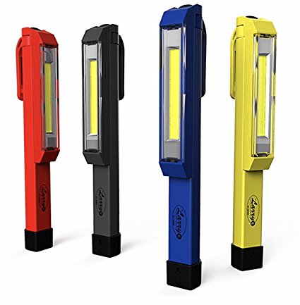 Nebo Larry C COB LED Work Light Magnetic Clip High-power 170 Lumen COB Led, Yellow, Red, Grey, Blue 4-pack
