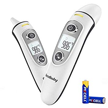 Digital Infrared Baby Thermometer – Forehead and Hear Thermometer with Fever Alarm and Memory Function – Ideal for Babies, Infants, Children, Adults, Indoor, and Outdoor Use