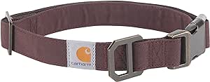 Carhartt Nylon Duck Dog Collar, Fully Adjustable Durable 2-Ply Cordura Nylon Canvas Collars for Dogs, Deep Wine, Medium