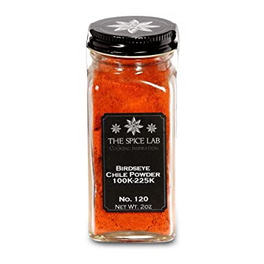 The Spice Lab No. 120 - Birdseye Chili Pepper Powder (Portuguese Piri Piri Chili Pepper) - Kosher Gluten-Free Non-GMO All Natural Spice - French Jar