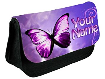 Personalised Purple Butterfly Pencil / Make Up Case