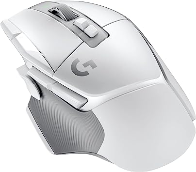 Logitech G502 X Lightspeed Wireless Gaming Mouse - LIGHTFORCE Hybrid Optical-Mechanical switches, Hero 25K Gaming Sensor, Compatible with PC - macOS/Windows - White