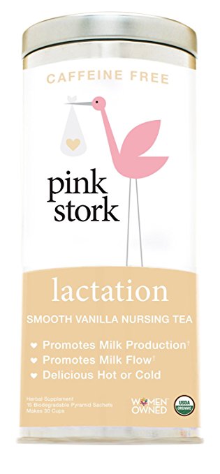 Pink Stork Lactation: Smooth Vanilla Breastfeeding & Lactation Support Tea -Organic Loose Leaf Tea in Biodegradable Sachets -Natural Lactation Support -Enhance Breastmilk Nutrition, Supply