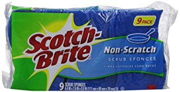 Scotch-Brite Scrub Sponge, Non-Scratch, 9 Count