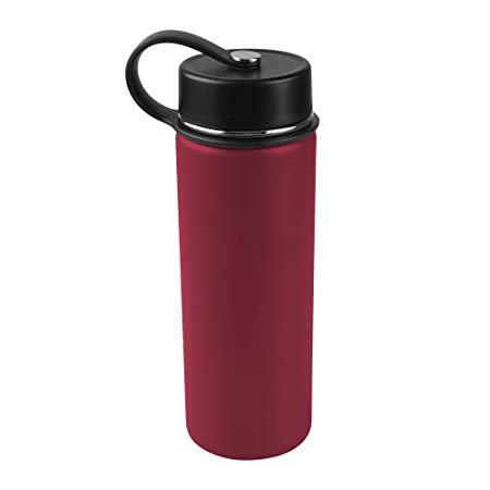 Tahoe Trails 20 oz Double Wall Vacuum Insulated Stainless Steel Water Bottle, Chili Pepper