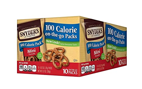Snyder's of Hanover Pretzels, Mini Pretzel 100 Calorie Packs, 10 Count Box