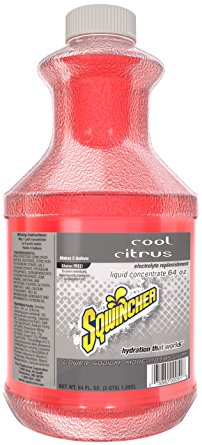 Sqwincher Liquid Concentrate Electrolyte Replacement, 5 Gallon Yield, Cool Citrus 030330-CC (Case of 6)