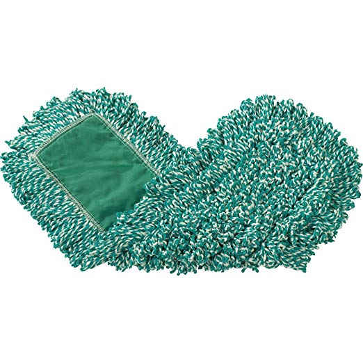 Rubbermaid Commercial J853-00 Microfiber Blend Looped-End Dust Mop, 24-inch, Green