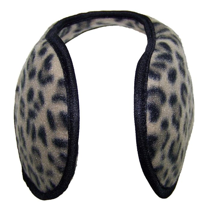 Best Winter Hats Behind the Head Design Animal Print Fleece Ear Muffs (One Size)