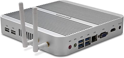 Kingdel® Fanless Mini Desktop Computer, Windows 10 HTPC with intel i5-4200U CPU, 16GB RAM, 256GB SSD, HD Port, VGA, 4*USB 3.0, WiFi, Metal Case