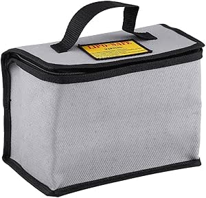 Explosion Proof Battery Bag, Lipo Battery Safe Bag Fireproof Battery Storage Bag Protect Safe Guard Pouch 215x115x155mm for RC Drone Models Model Aircraft Accessories