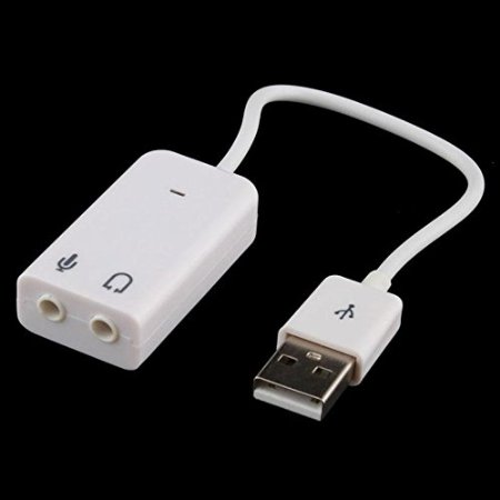 USB 2.0 Virtual 7.1 Channel Audio 3D Sound Card Adapter With Cable line for Notebook