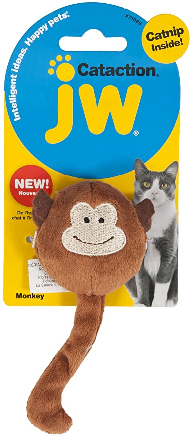 JW Pet Petmate Cat Plush Catnip Monkey Toy