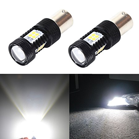 JDM ASTAR Extremely Bright 3030 Chipsets 1156 1141 1073 7506 LED Bulbs with Projector, Xenon White